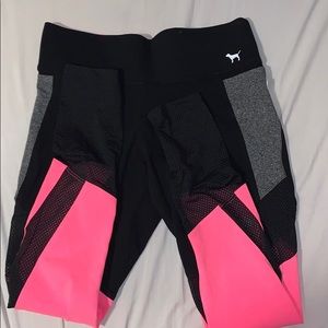 very cute pink and black mesh leggings. never worn